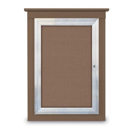 United Visual Products Single Door Enclosed Cathedral Letterboa UV1299CD-SATIN-BURGUN